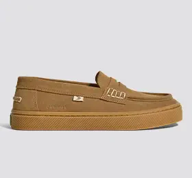 CAJU Gum Camel Suede Loafer - Image 11