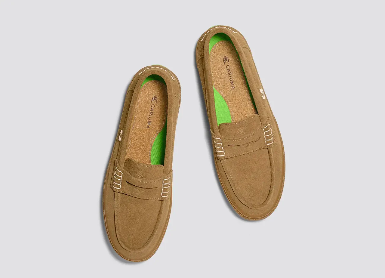 CAJU Gum Camel Suede Loafer - Image 9