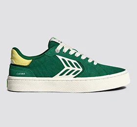 CATIBA PRO 2.0 Abundant Green Suede and Cordura Ivory Logo Lemonade Sneaker - Image 11