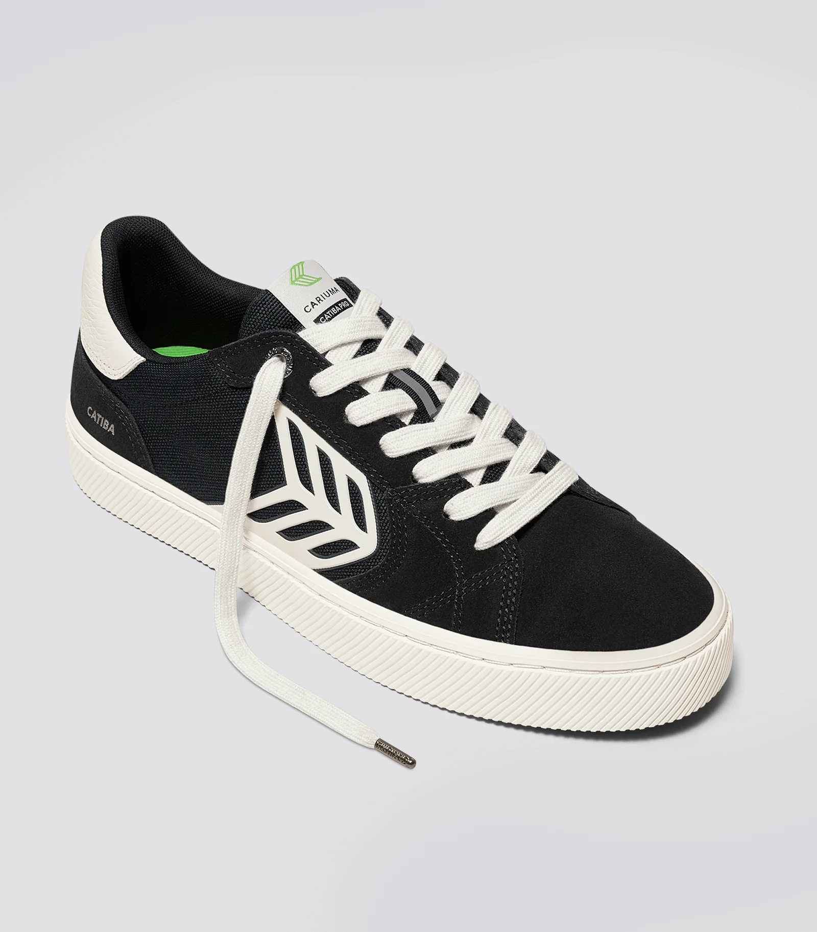 CATIBA PRO 2.0 Black Suede and Cordura Ivory Logo Sneaker - Image 2