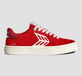 CATIBA PRO 2.0 Flame Scarlet Suede and Cordura Ivory Logo Cabernet Sneaker - Image 11