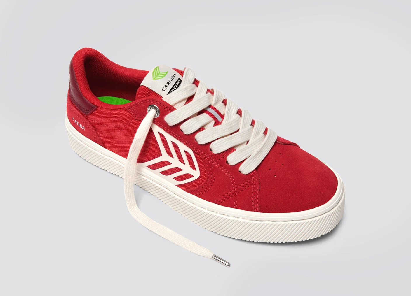 CATIBA PRO 2.0 Flame Scarlet Suede and Cordura Ivory Logo Cabernet Sneaker - Image 5