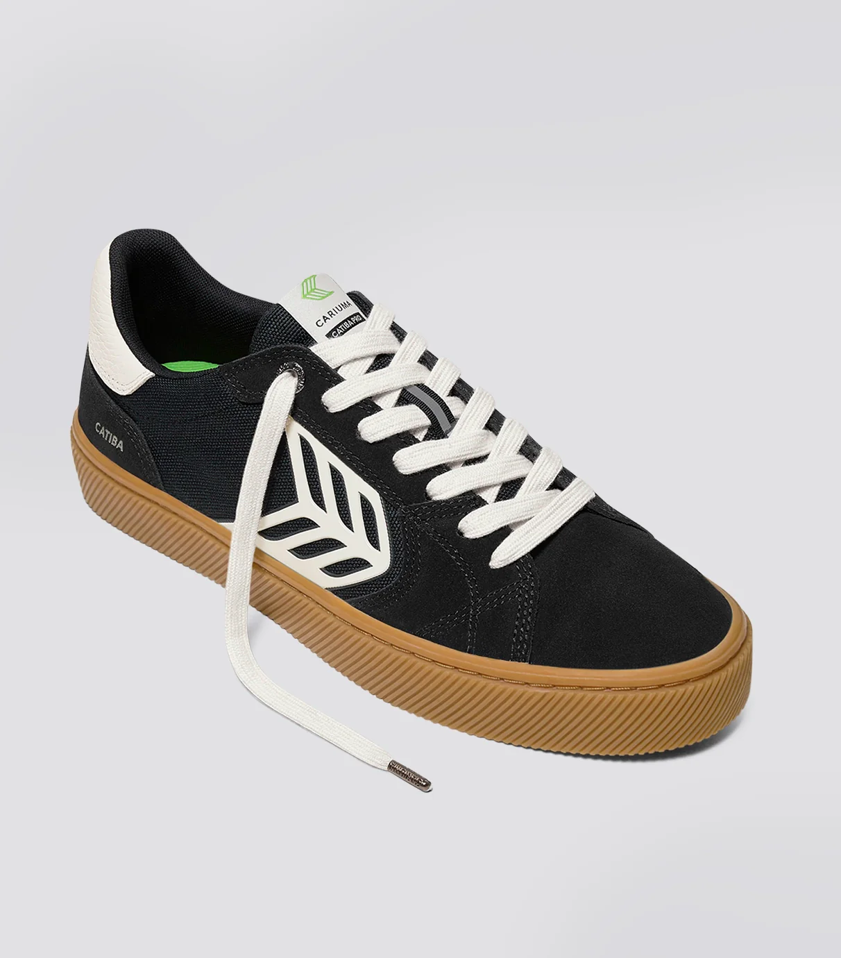 CATIBA PRO 2.0 Gum Black Suede and Ivory Logo Sneaker - Image 2