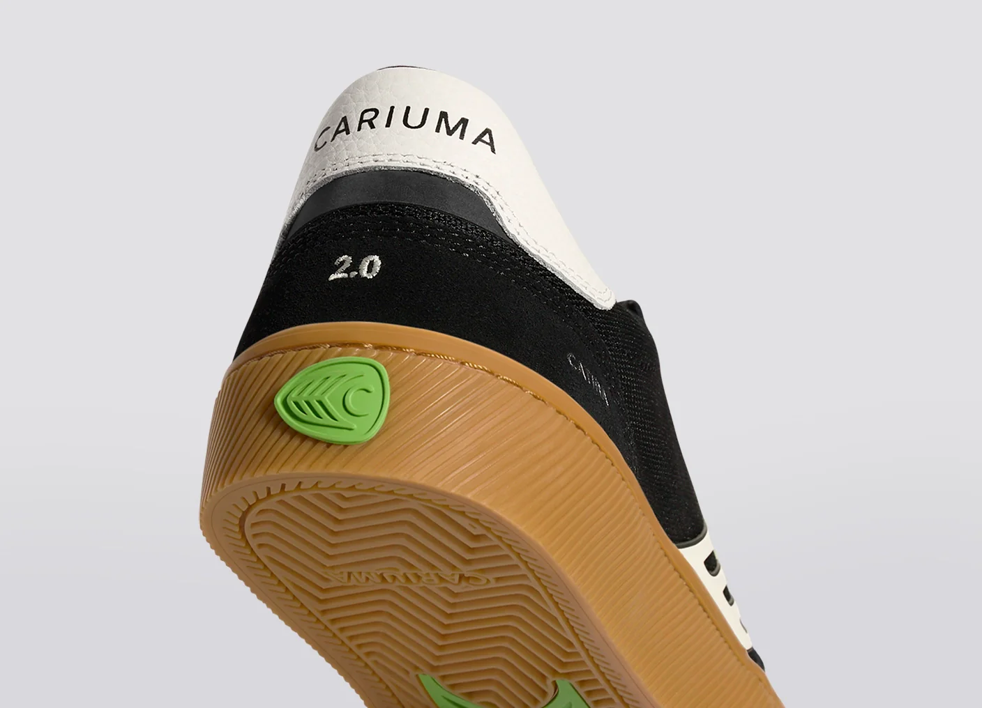 CATIBA PRO 2.0 Gum Black Suede and Ivory Logo Sneaker - Image 8
