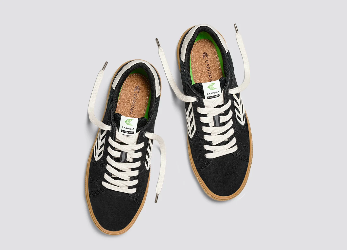 CATIBA PRO 2.0 Gum Black Suede and Ivory Logo Sneaker - Image 9