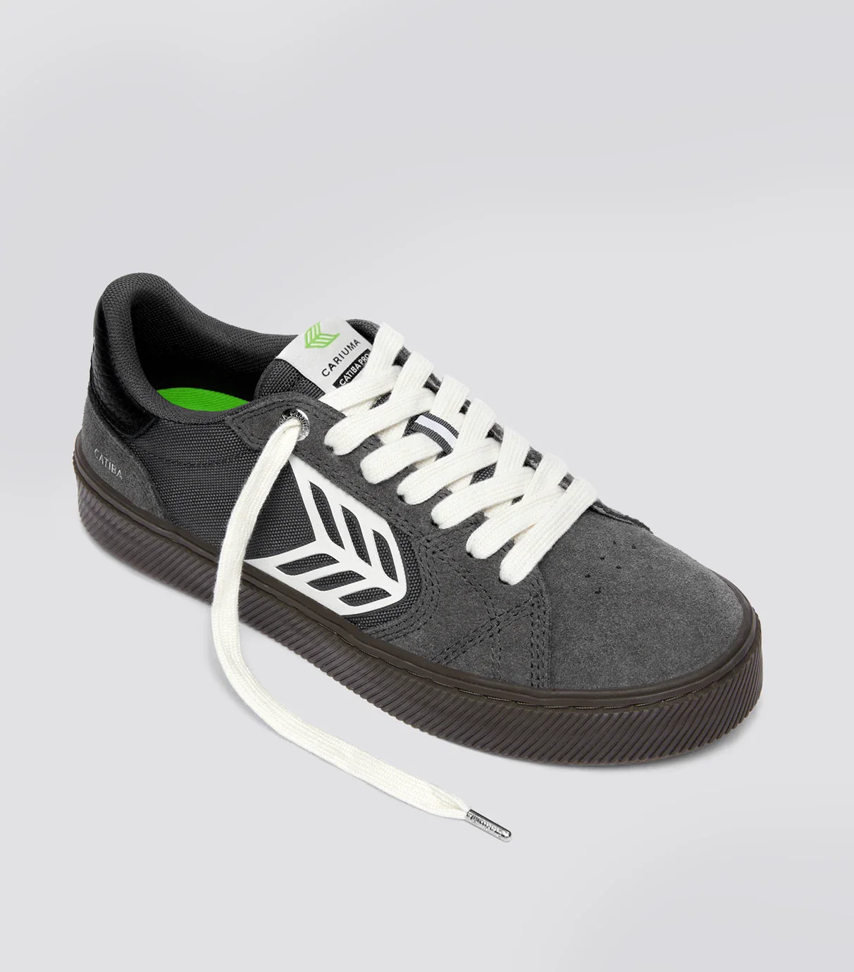 CATIBA PRO 2.0 Teak Magnet Grey Suede and Cordura Ivory Logo Sneaker - Image 2
