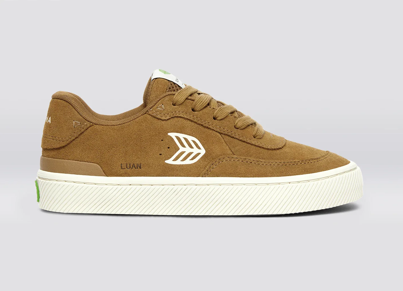 LUAN PRO Camel Suede Ivory Logo Sneaker - Image 4