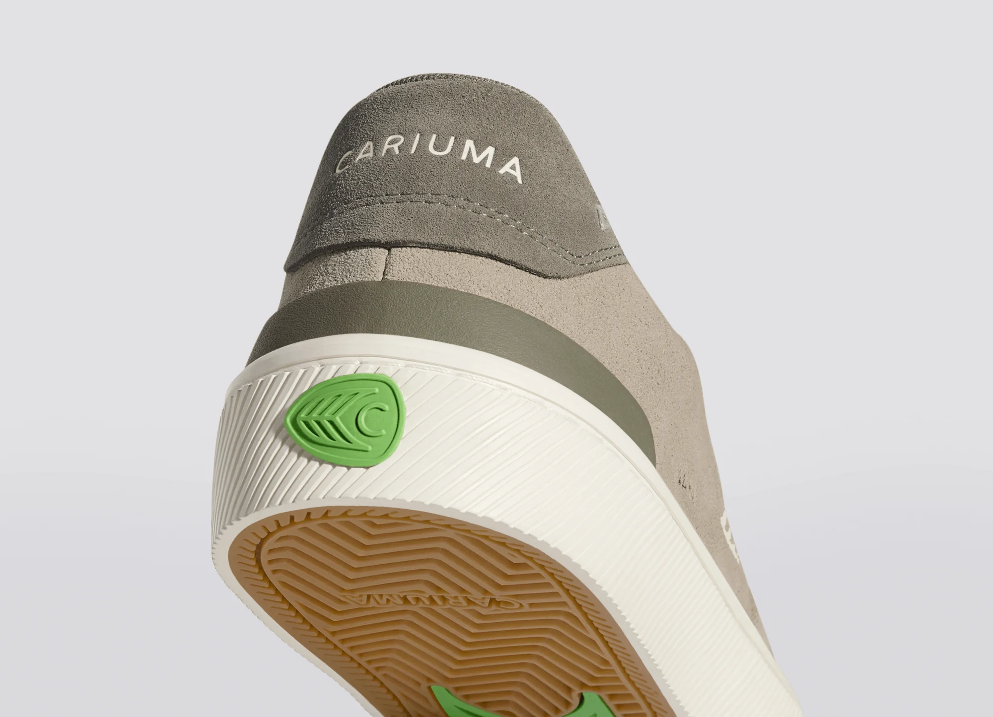 LUAN PRO Plaza Taupe Suede Ivory Logo Sneaker - Image 8