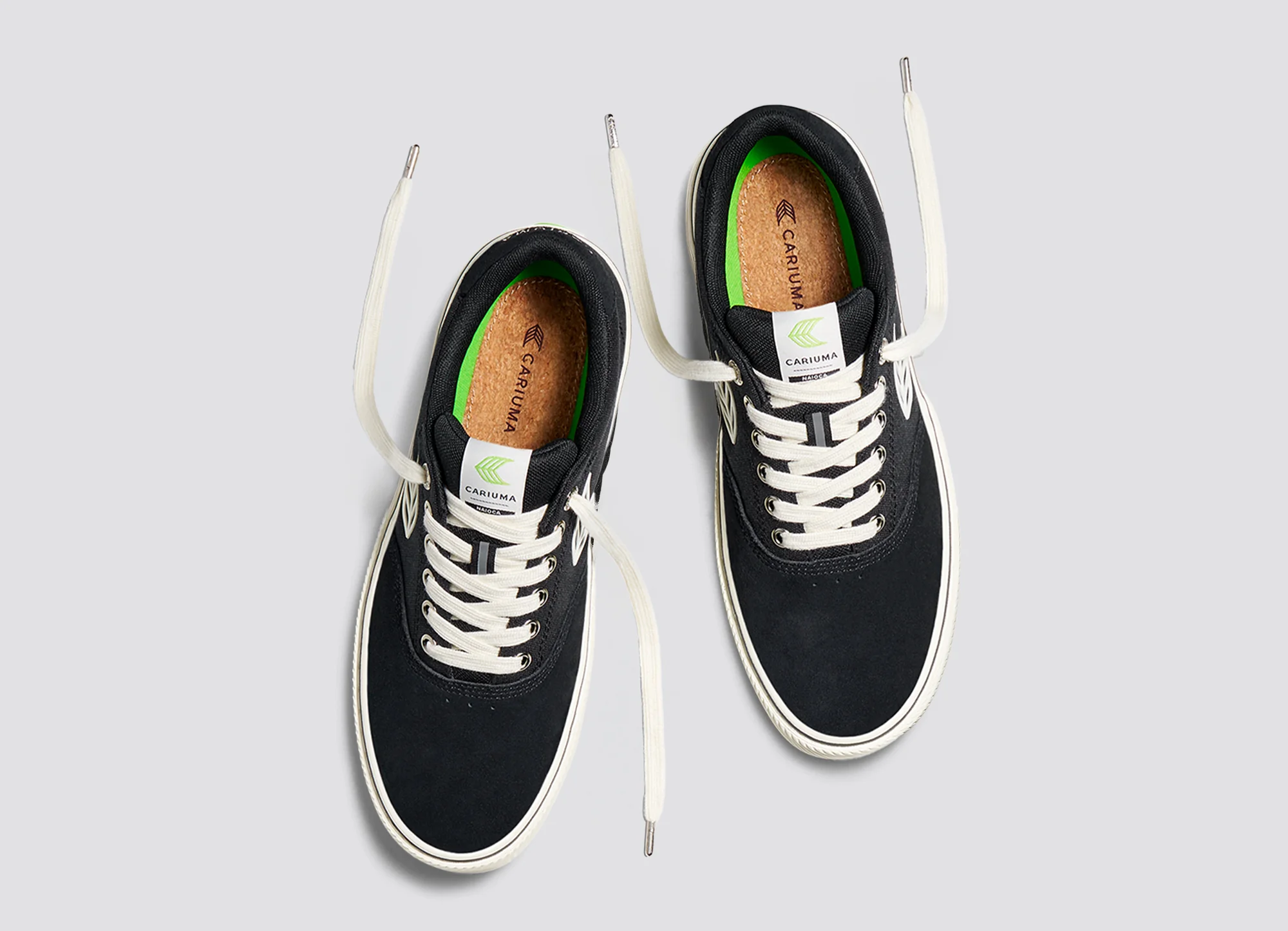 NAIOCA PRO Black Suede and Canvas Ivory Logo Sneaker - Image 8