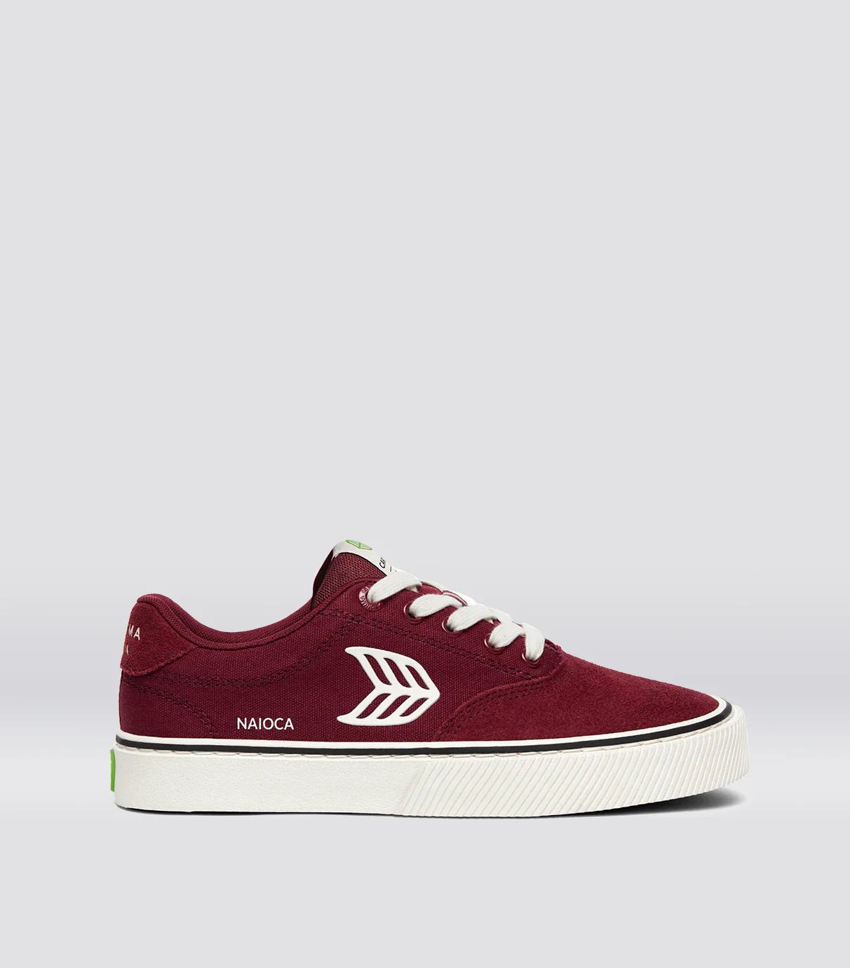 NAIOCA PRO Cabernet Suede and Canvas Ivory Logo Sneaker