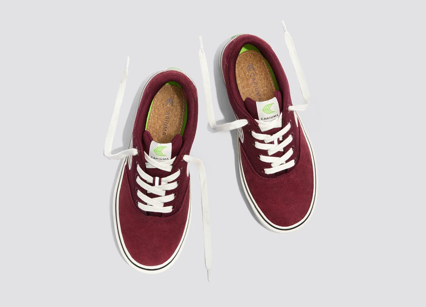 NAIOCA PRO Cabernet Suede and Canvas Ivory Logo Sneaker - Image 9