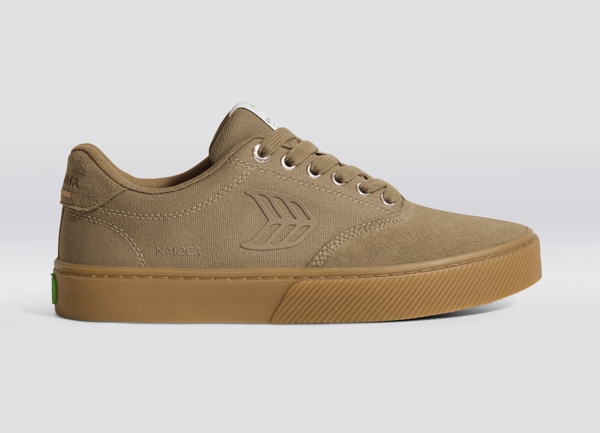 NAIOCA PRO Gum Burnt Sand Suede and Canvas Burnt Sand Logo Sneaker - Image 4