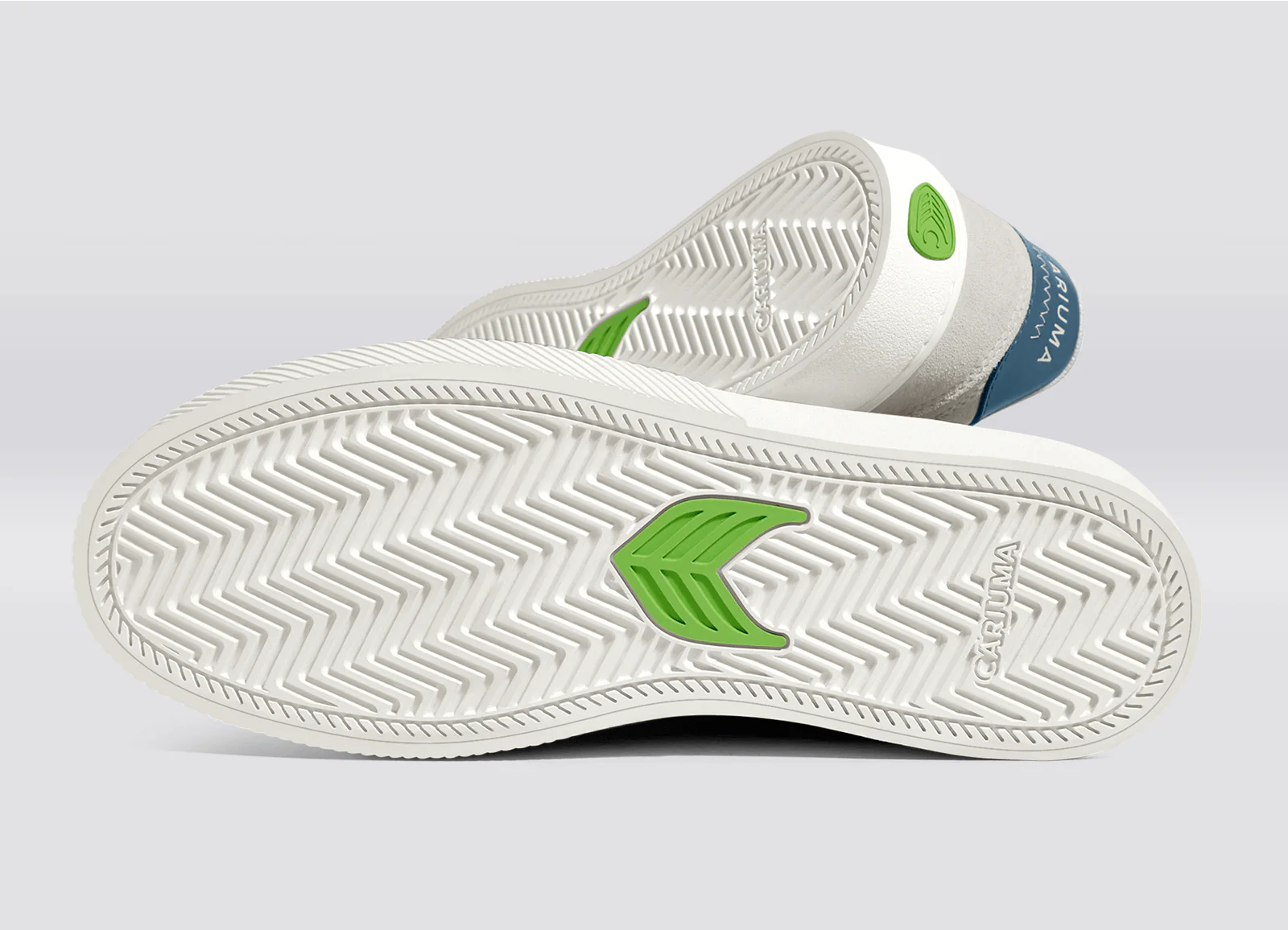 NAIOCA Smoke White Suede Off-White Logo Washed Blue Sneaker - Image 7
