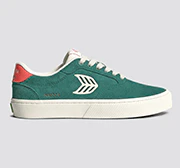NAIOCA Teal Suede Ivory Logo Watermelon Sneaker - Image 11