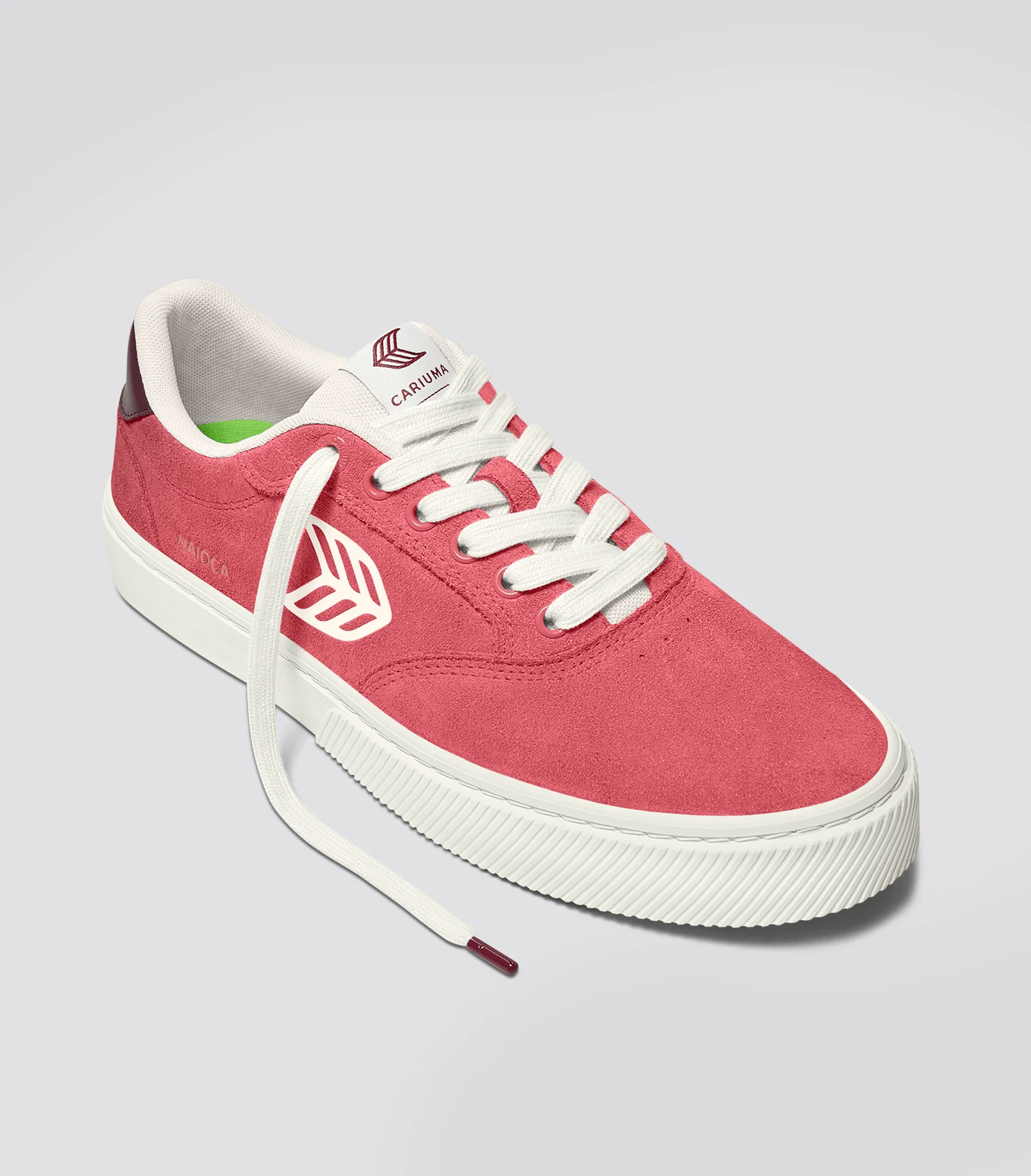 NAIOCA Watermelon Suede Ivory Logo Ruby Wine Sneaker - Image 2