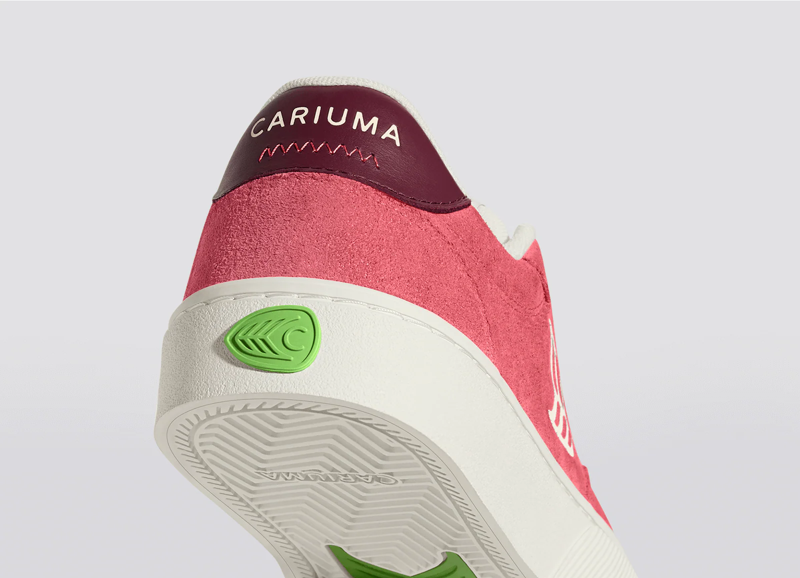NAIOCA Watermelon Suede Ivory Logo Ruby Wine Sneaker - Image 8
