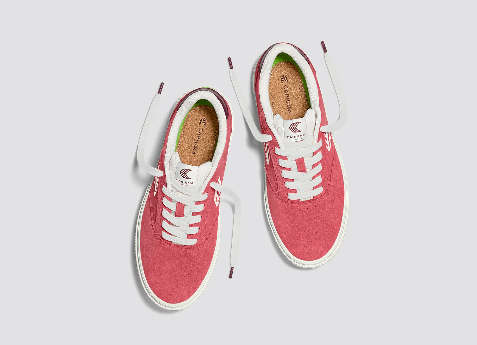 NAIOCA Watermelon Suede Ivory Logo Ruby Wine Sneaker - Image 9