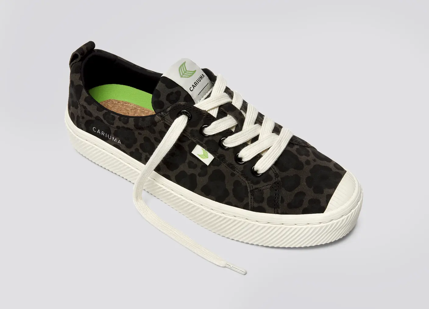 OCA Low Black Jaguar Print Suede Sneaker - Image 5