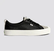 OCA Low Black Premium Leather Cloud Grey Suede Sneaker - Image 10