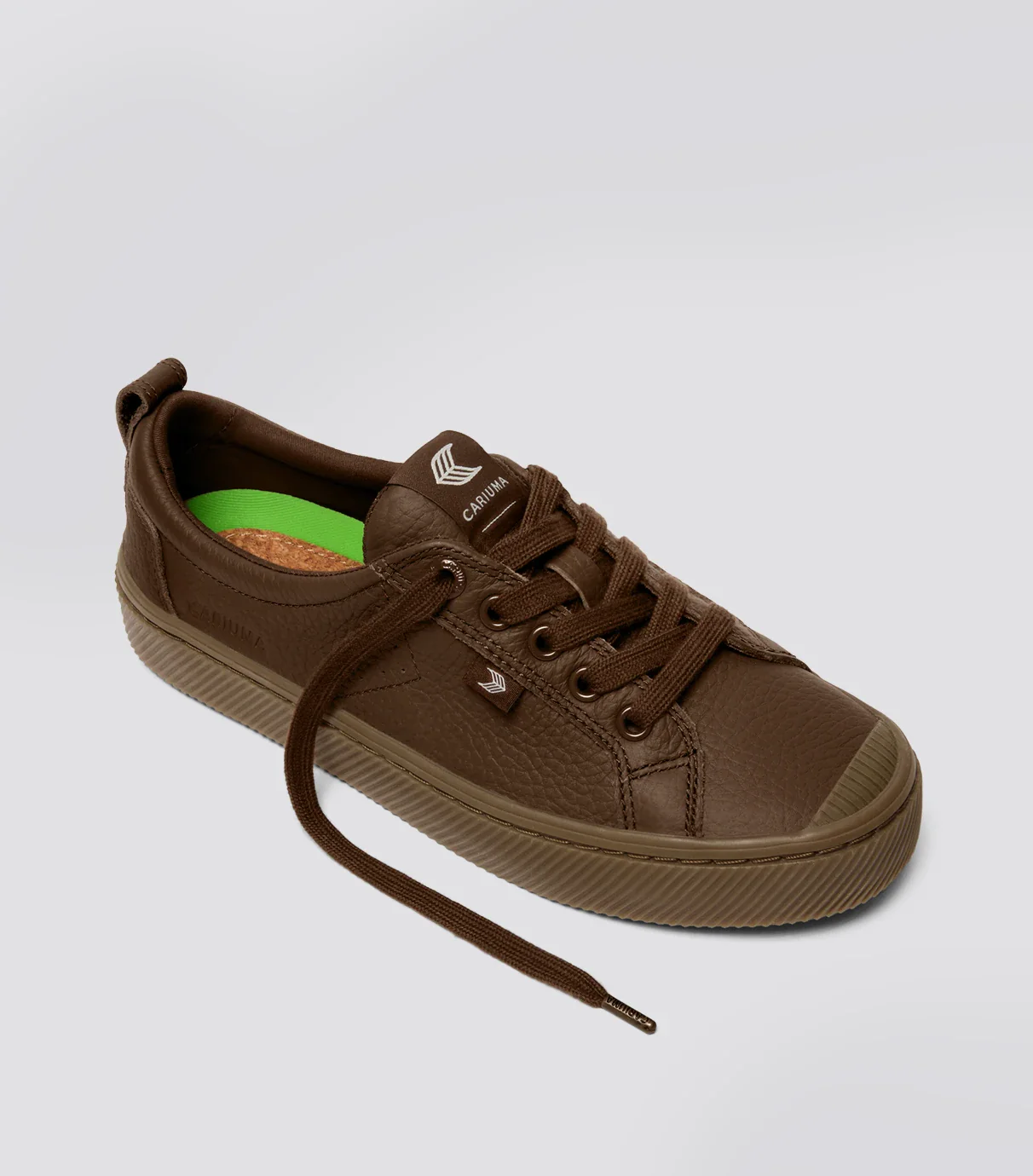 OCA Low Gum Downtown Brown Premium Leather Sneaker - Image 3