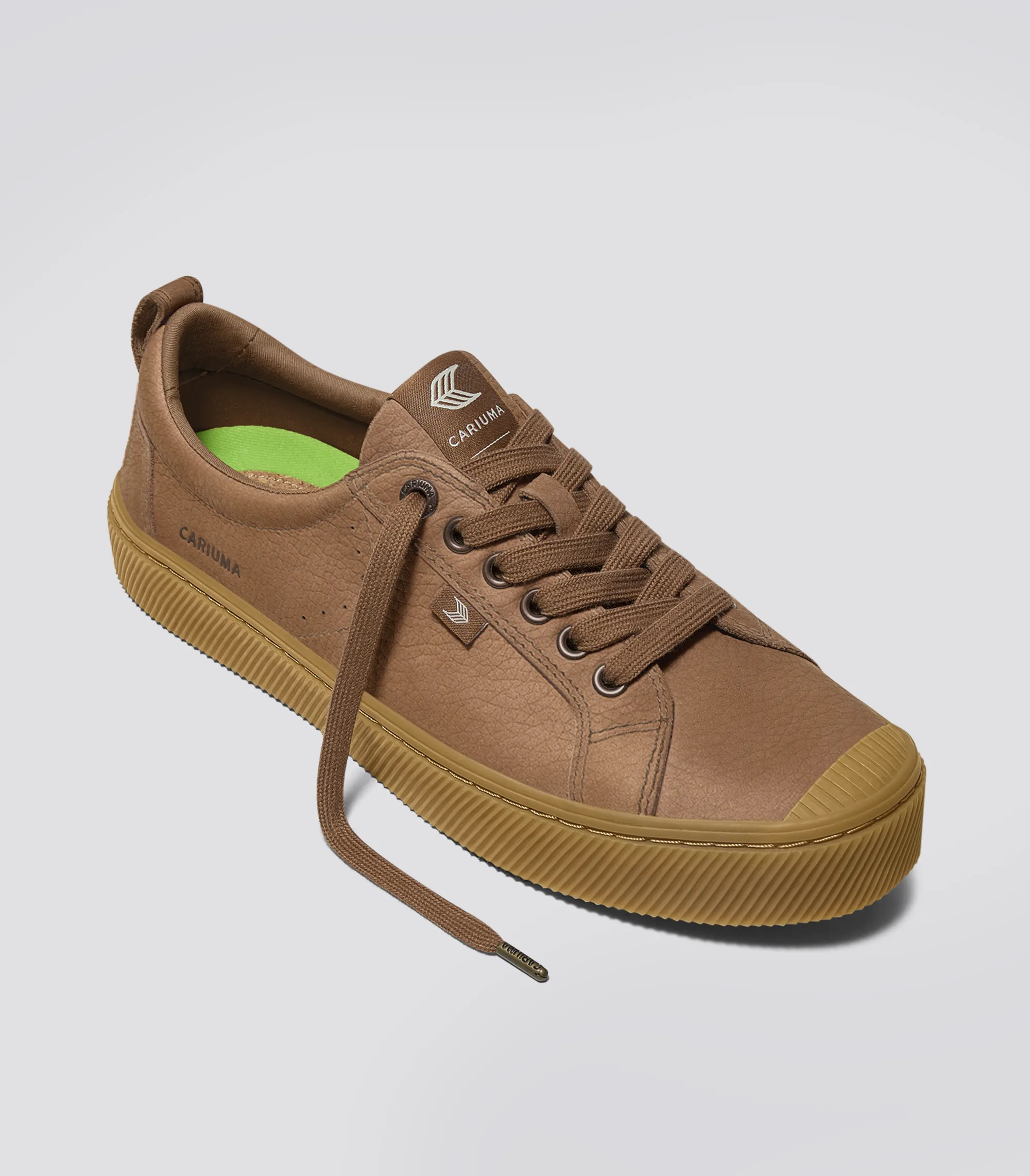 OCA Low Gum Sienna Brown Premium Leather Sneaker - Image 2