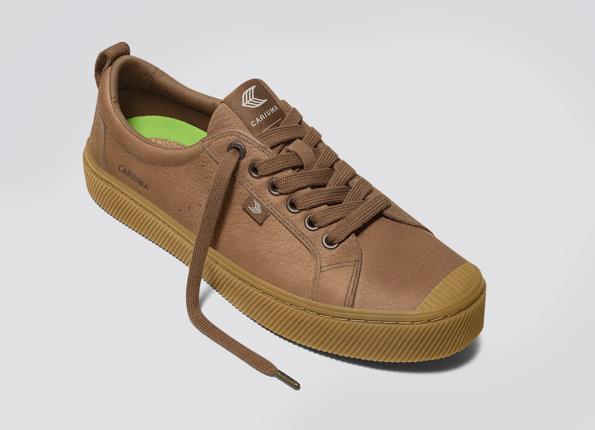 OCA Low Gum Sienna Brown Premium Leather Sneaker - Image 5