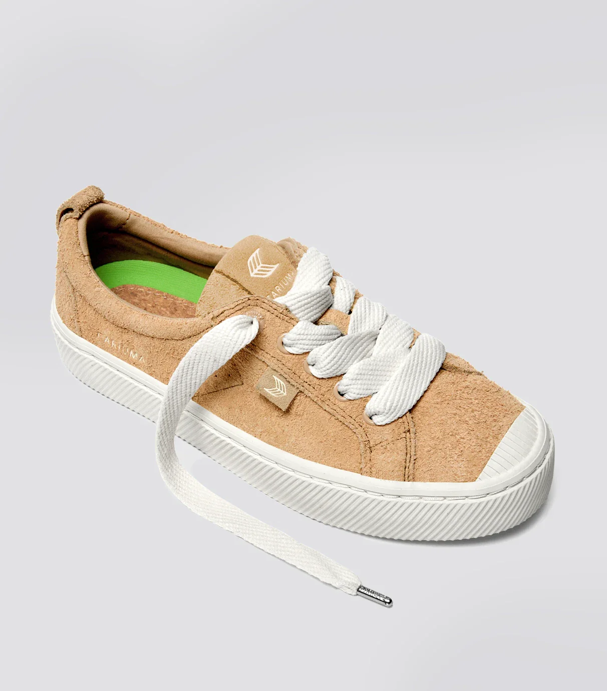 OCA Low Latte Hairy Suede Sneaker - Image 3