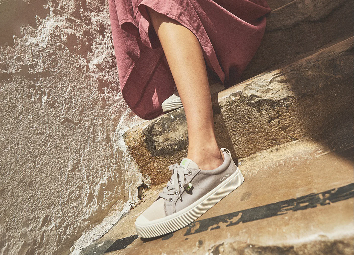 OCA Low Shadow Blue Canvas Mirage Blue Suede Sneaker - Image 6