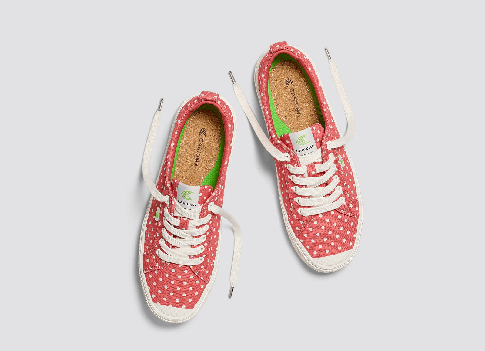 OCA Low Watermelon Canvas White Polka Dots Sneaker - Image 9