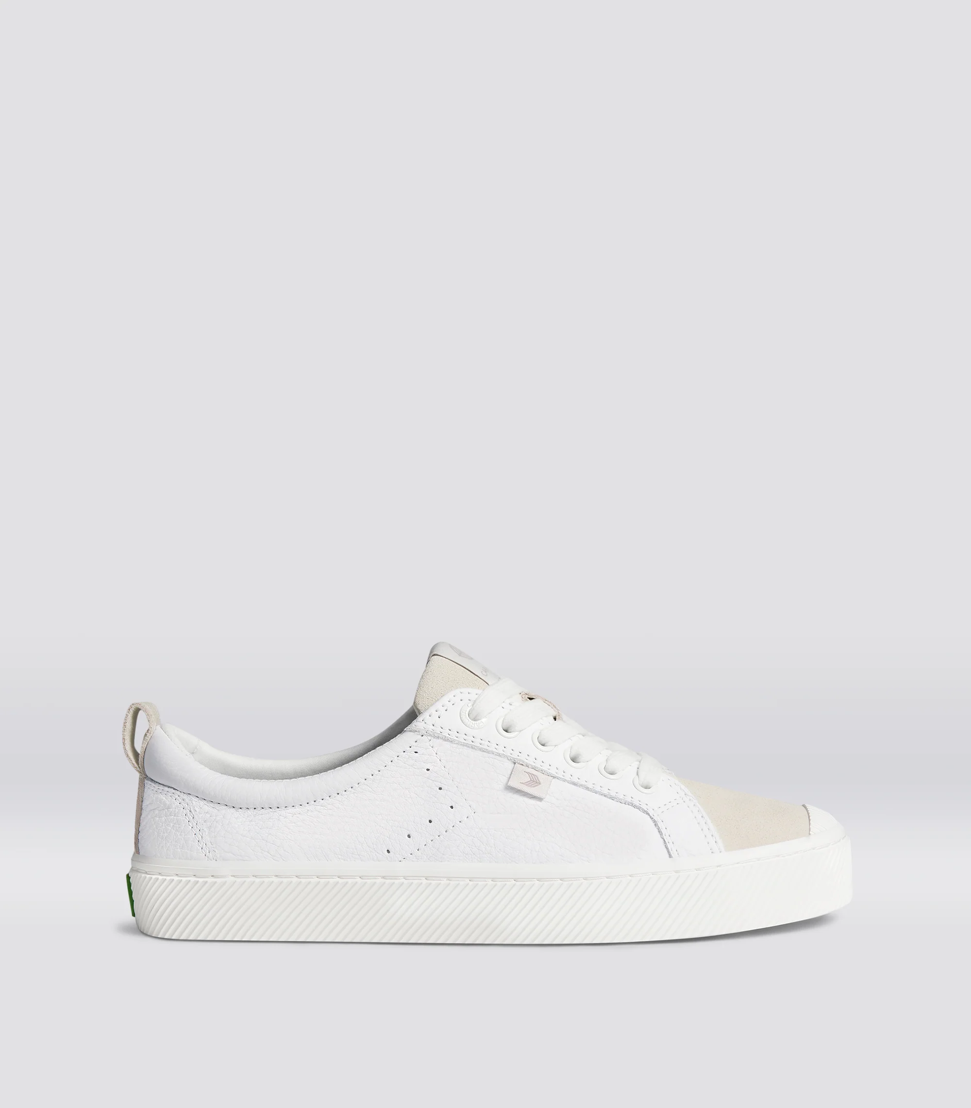 OCA Low White Premium Leather Vintage White Suede Sneaker