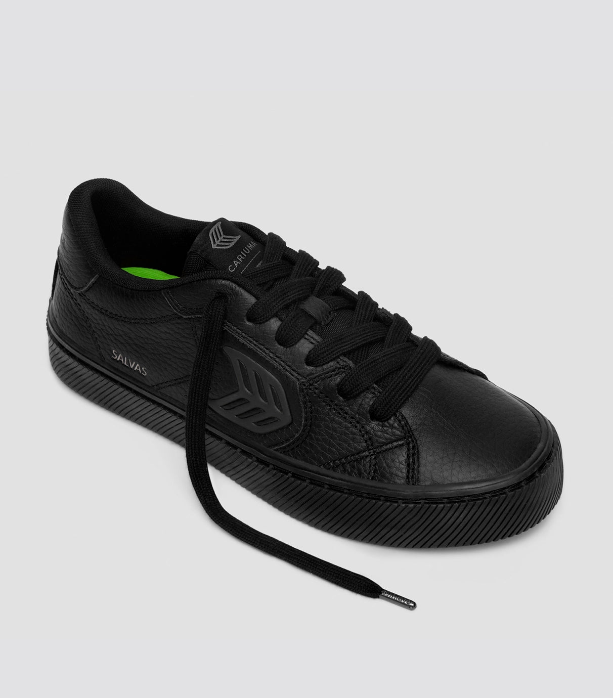 SALVAS All Black Premium Leather Sneaker - Image 3