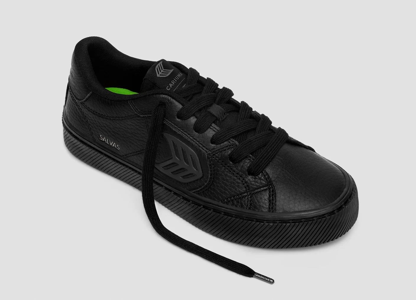 SALVAS All Black Premium Leather Sneaker - Image 5