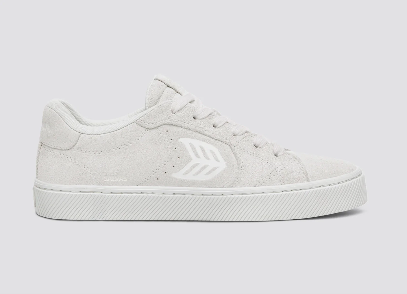 SALVAS All Smoke White Suede Sneaker - Image 3