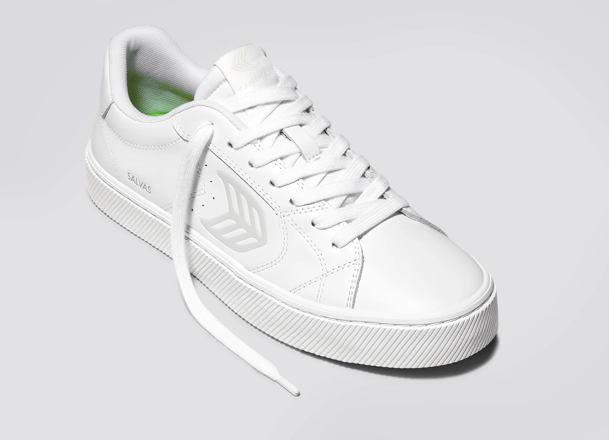 SALVAS White Leather Sneaker - Image 5