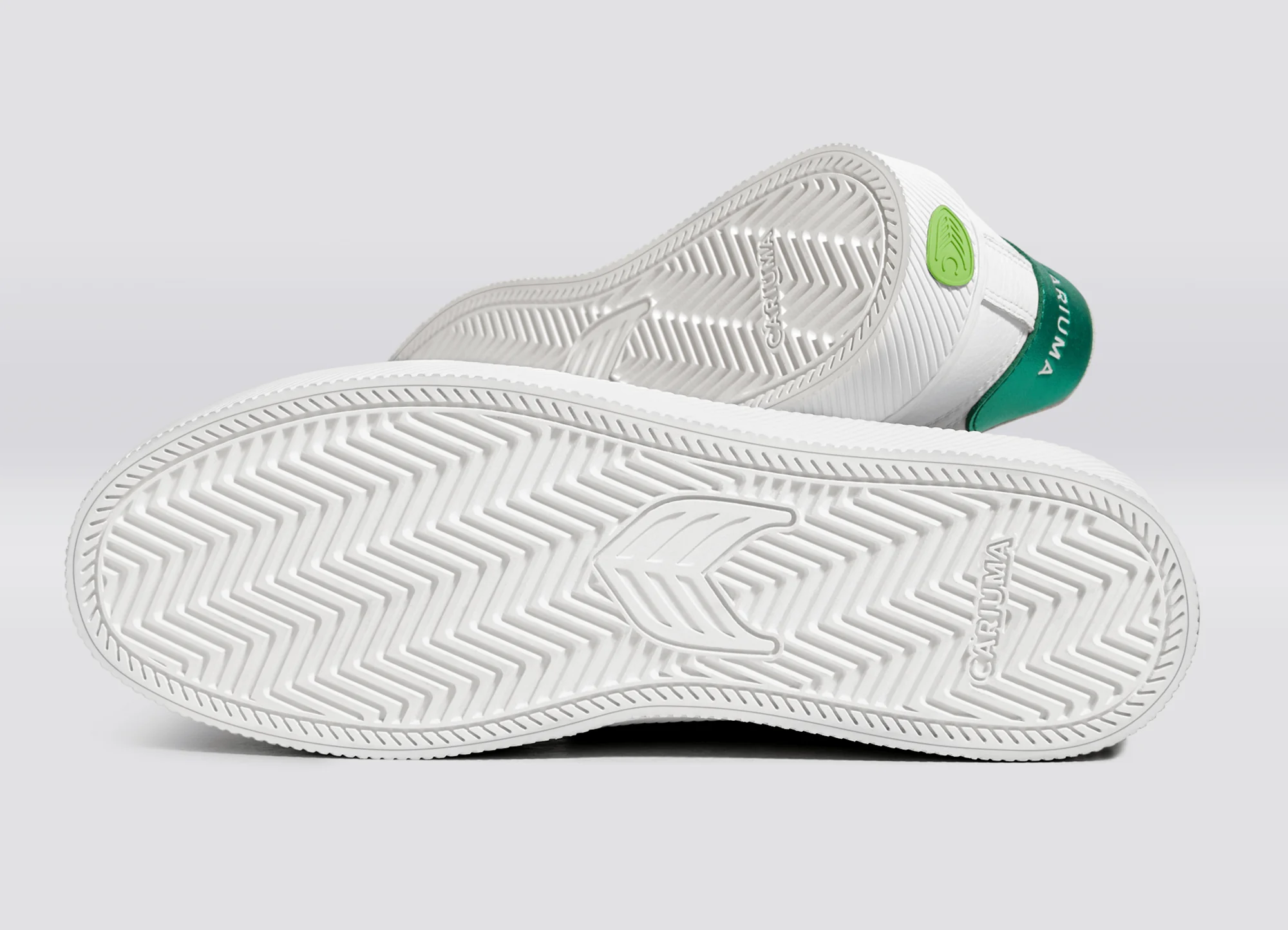 SALVAS White Premium Leather Ice Logo Metallic Green Sneaker - Image 7