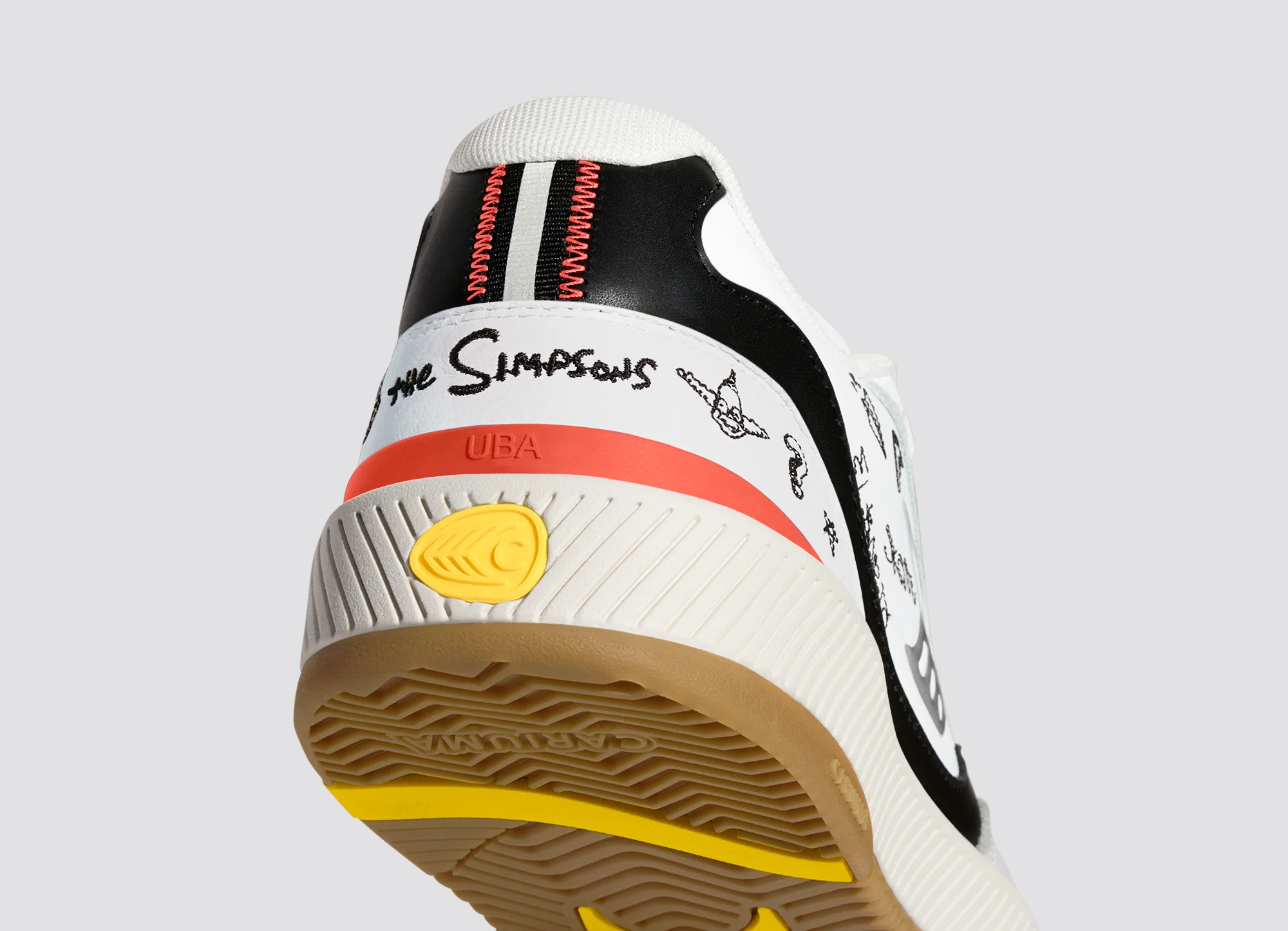 Simpsons UBA White Leather Bart Skateboard Sneaker - Image 7