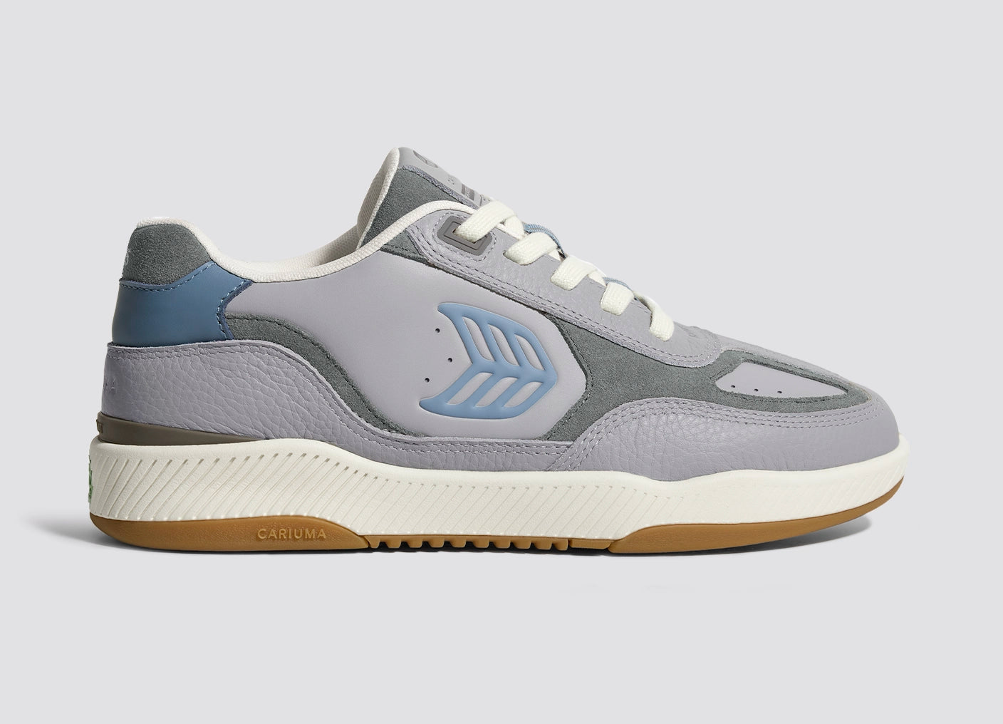 Skategoat C25 Onyx Grey Premium Leather Logo Faded Denim Sneaker - Image 4