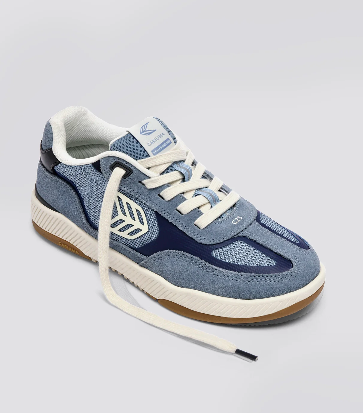 Skategoat C25 PRO Mountain Spring Suede Marine Blue Mesh Ivory Logo Sneaker - Image 2