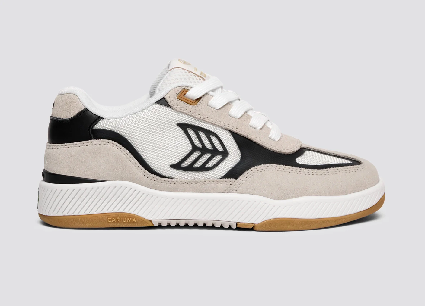 Skategoat C25 PRO Off-White Mesh Light Cream Suede Black Accents Sneaker - Image 4