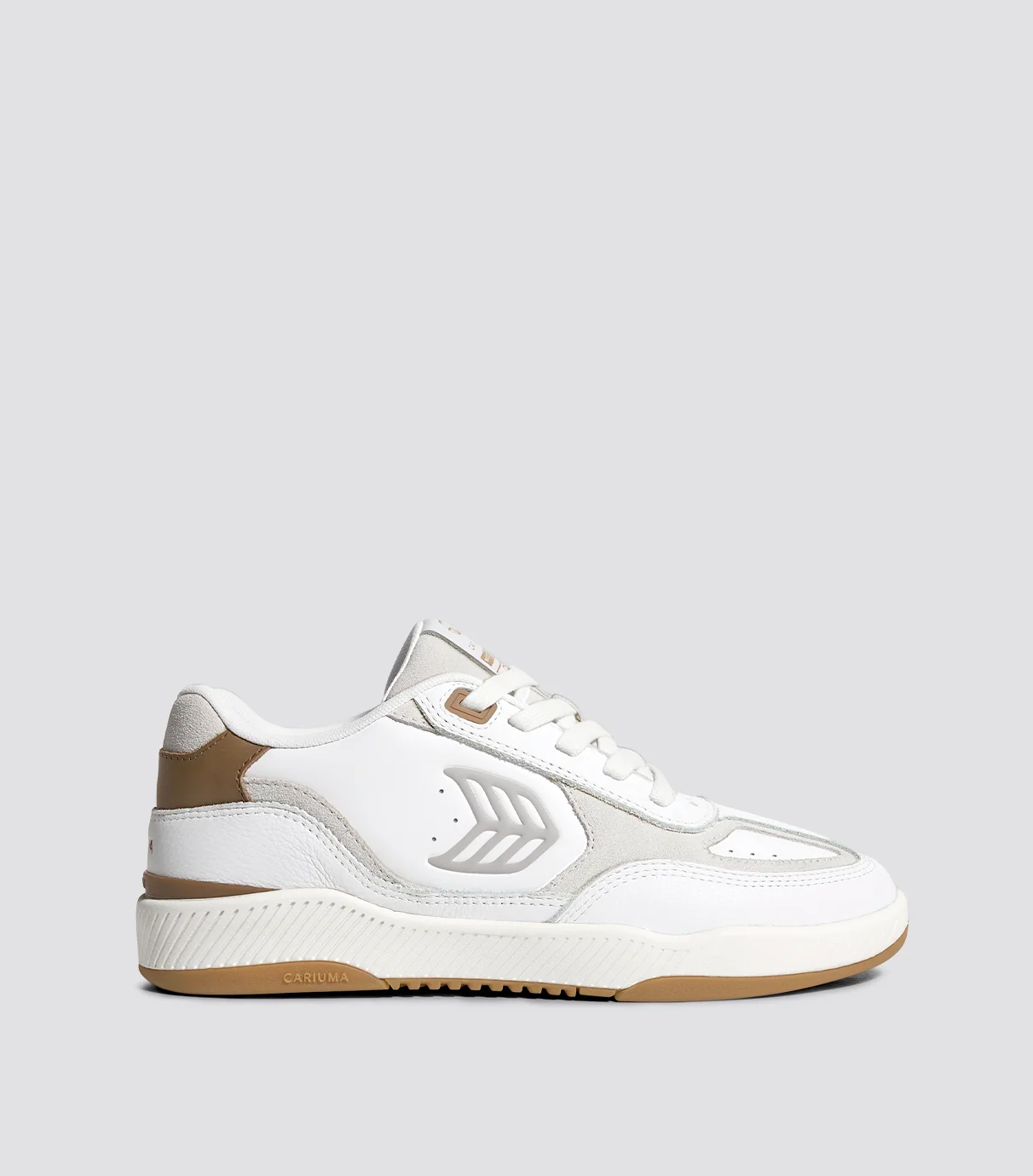 Skategoat C25 White Premium Leather Plaza Taupe Logo Ivory Sneaker