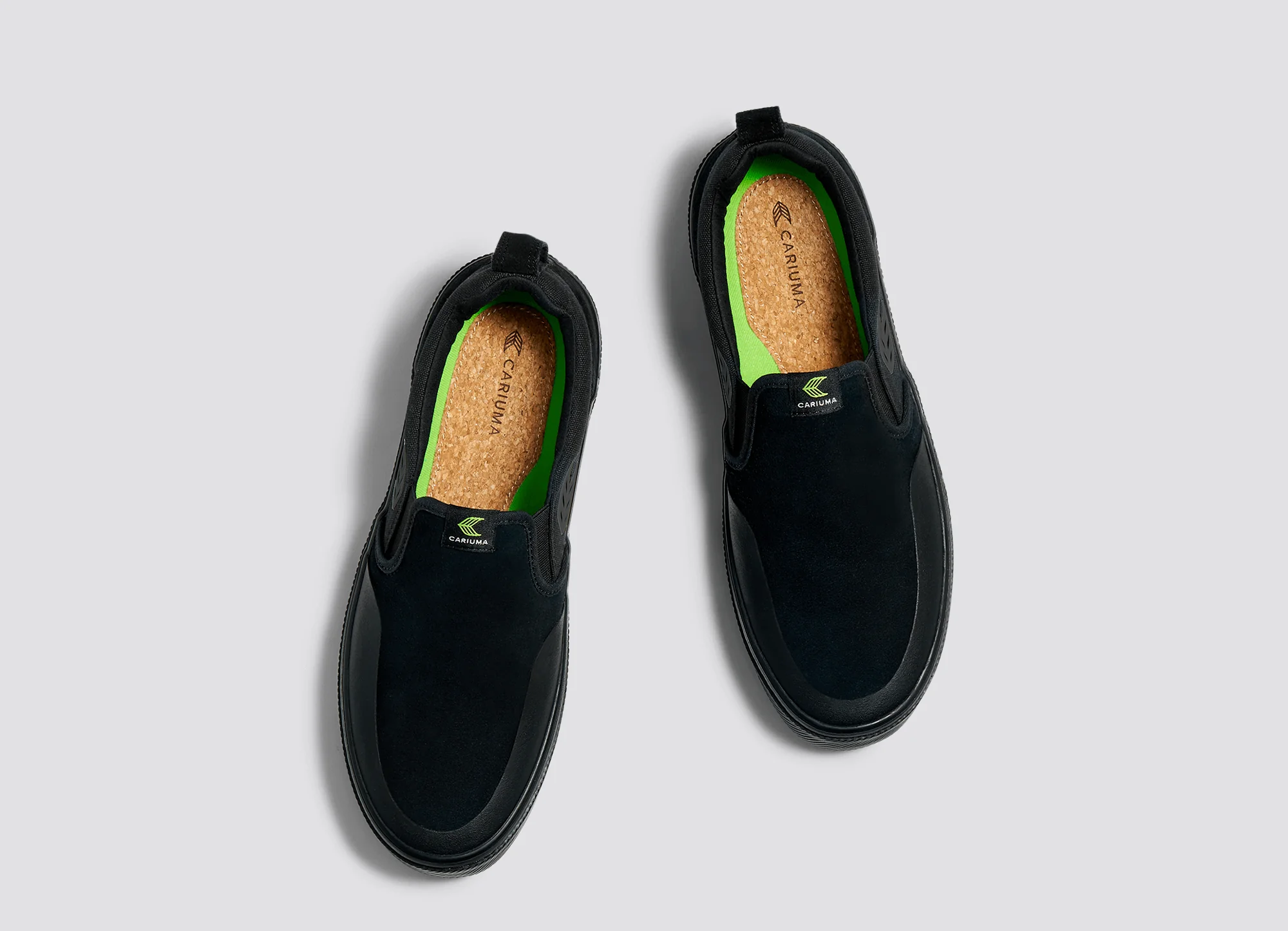 SLIP-ON PRO All Black Suede and Canvas Ash Grey Logo Sneaker - Image 8