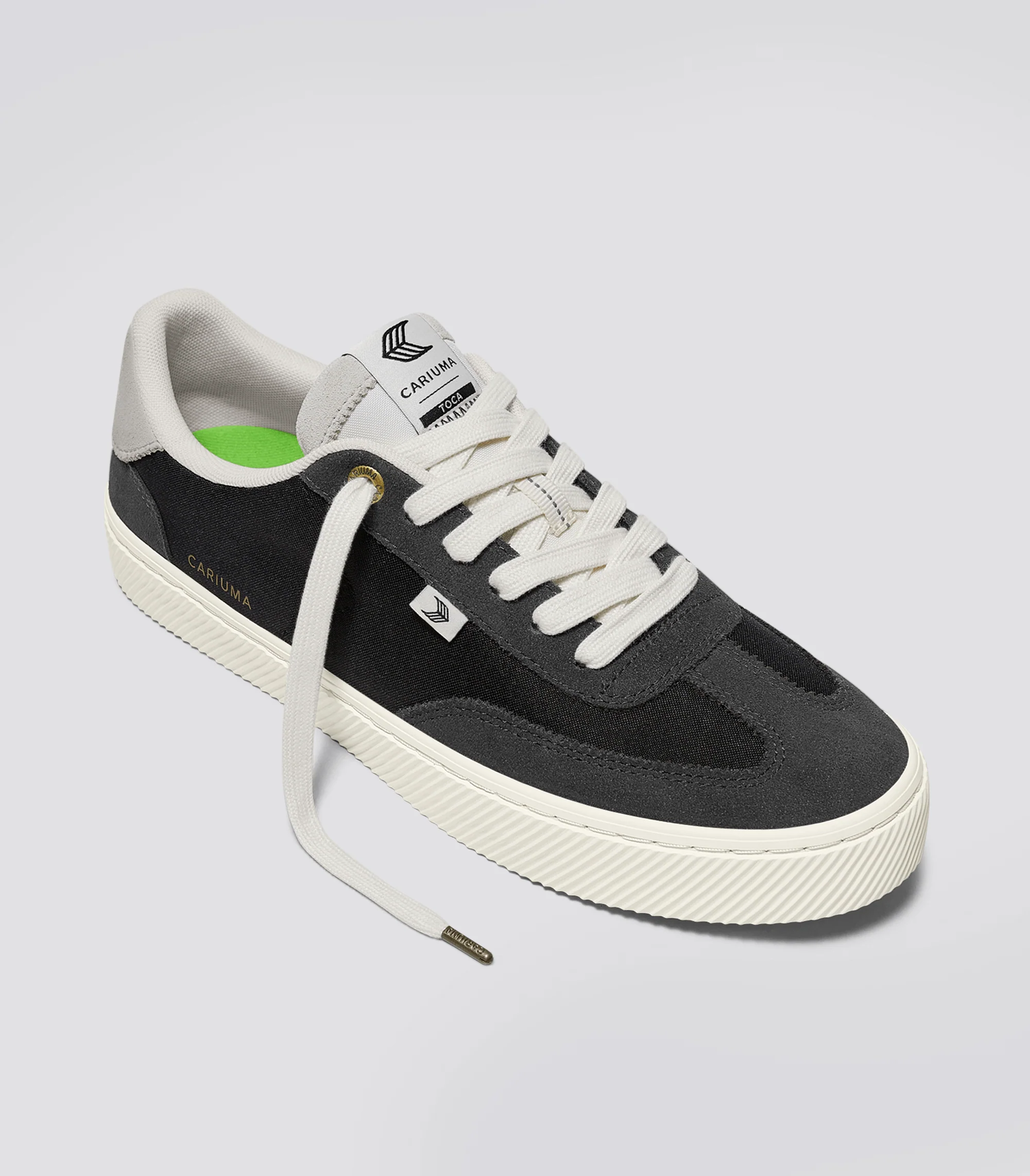 TOCA Ash Grey Suede Black Nylon Sneaker - Image 2
