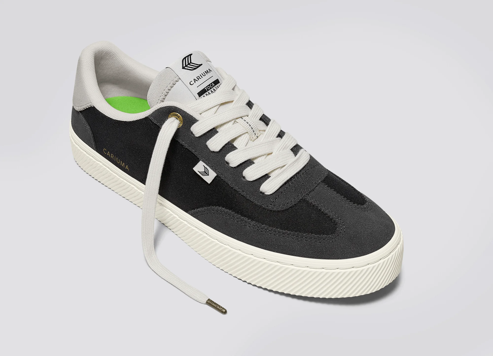TOCA Ash Grey Suede Black Nylon Sneaker - Image 5