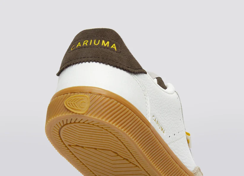 TOCA Gum White Premium Leather Plaza Taupe Suede Dark Khaki Sneaker - Image 8