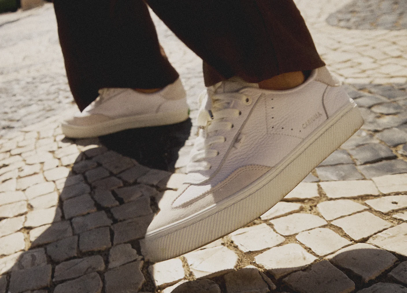 TOCA White Diamond Leather Cloud Grey Suede Sneaker - Image 5