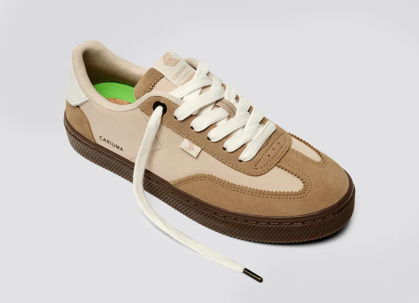 TOCA Teak Light Cream Nylon Latte Suede Sneaker - Image 5