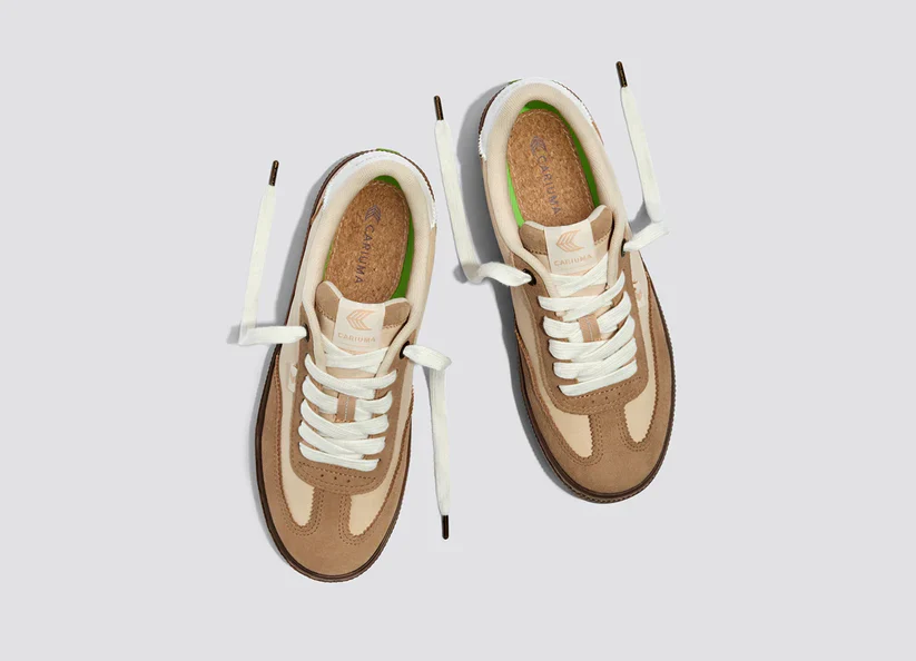 TOCA Teak Light Cream Nylon Latte Suede Sneaker - Image 9