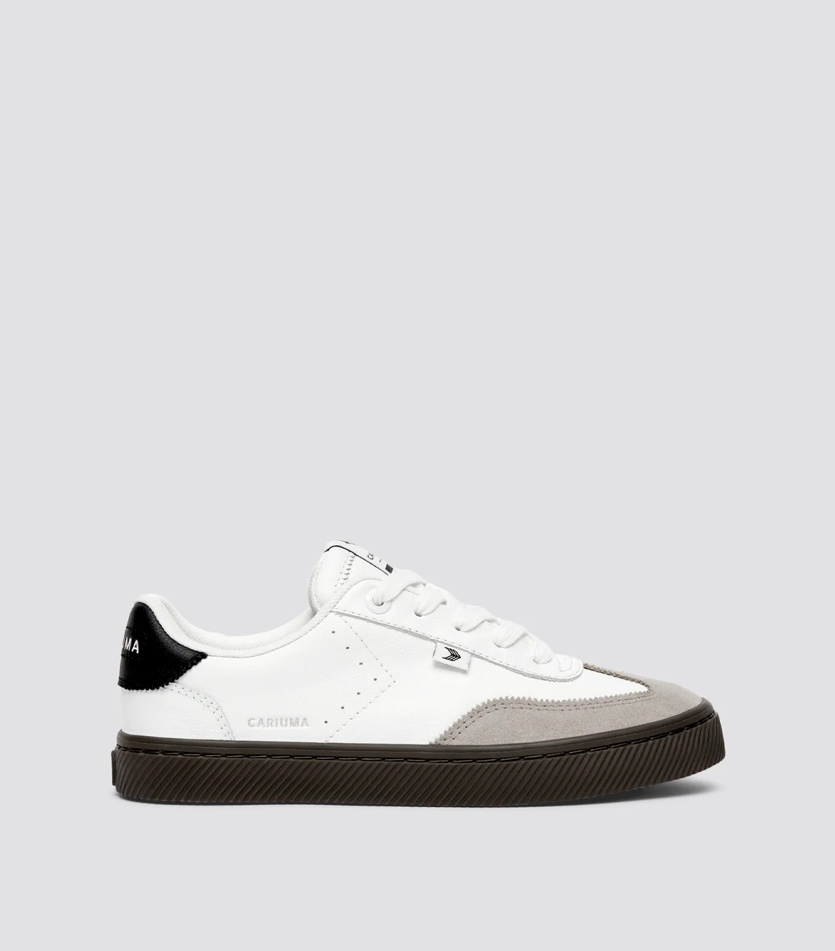 TOCA White Diamond Leather Cloud Grey Suede Sneaker
