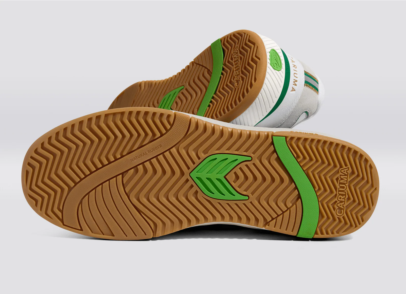 UBA Gum White Leather Green Logo Sneaker - Image 7