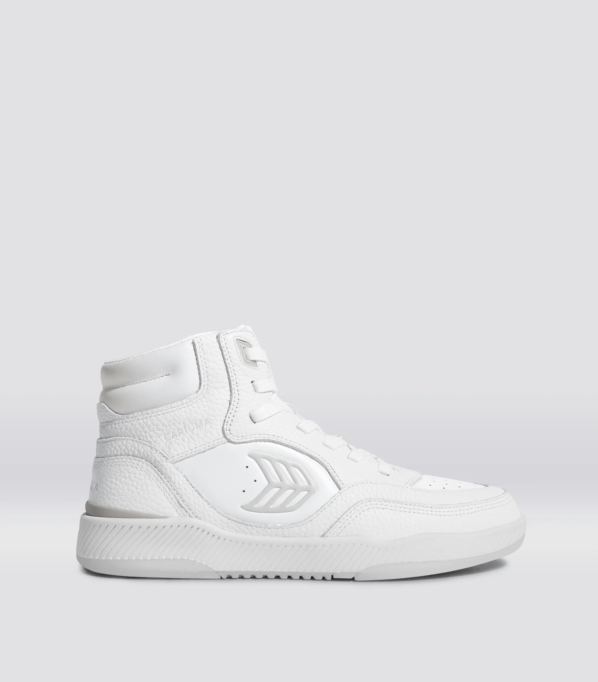 UBA High White Premium Leather Ice Logo Sneaker